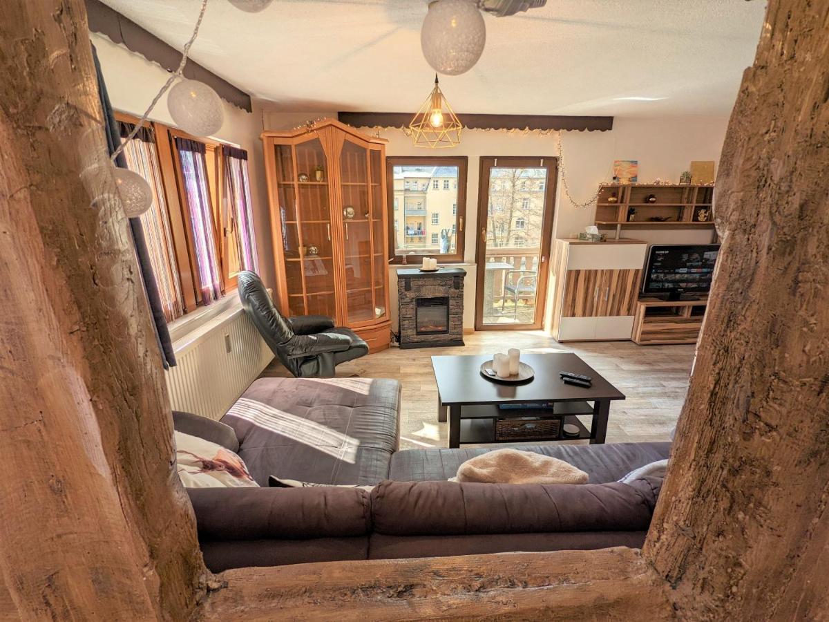 Ferienwohnung Urlaubstraum mit Pool, Terrasse&Fluss im Garten - UT Sebnitz Exterior foto