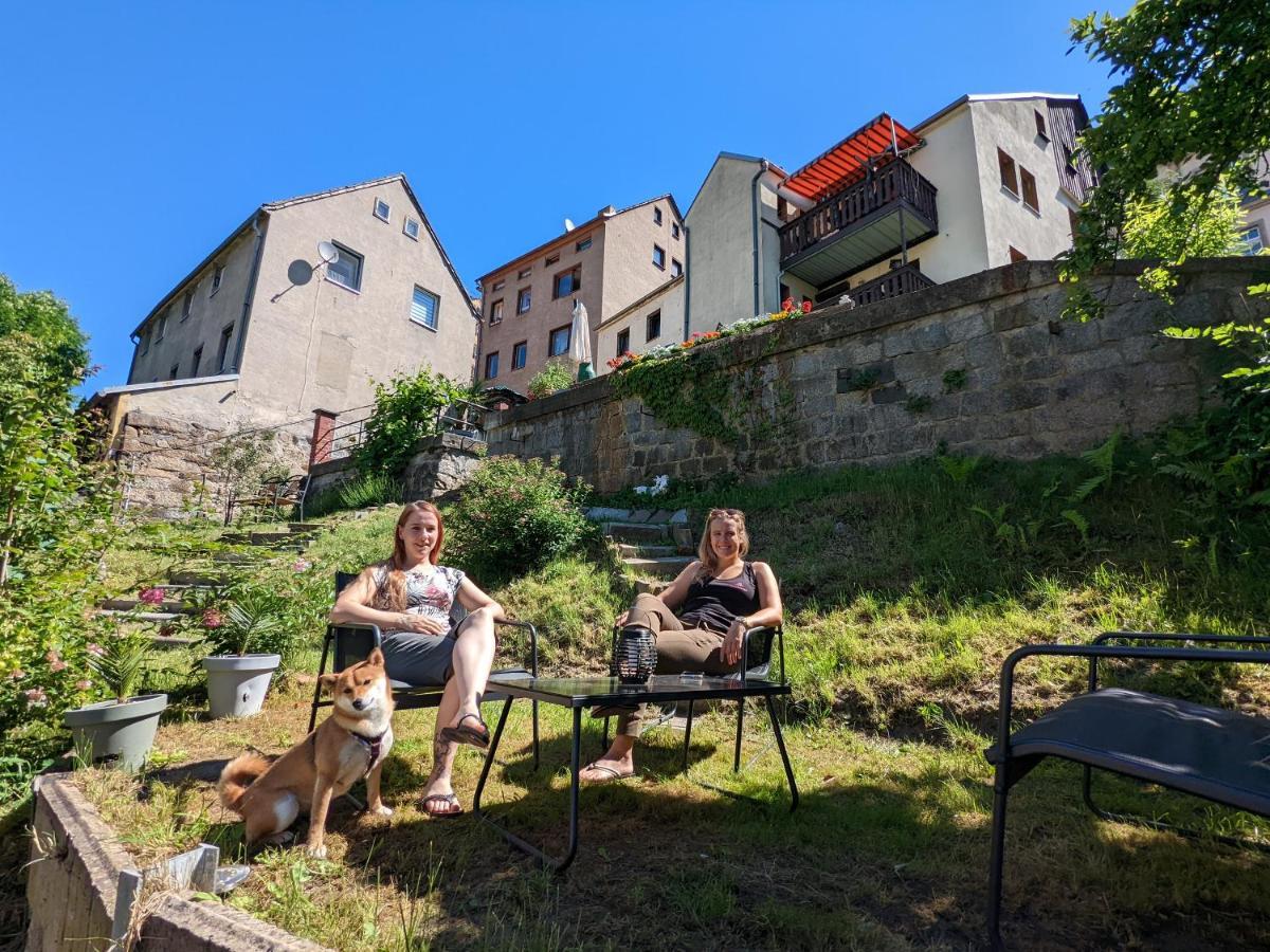 Ferienwohnung Urlaubstraum mit Pool, Terrasse&Fluss im Garten - UT Sebnitz Exterior foto