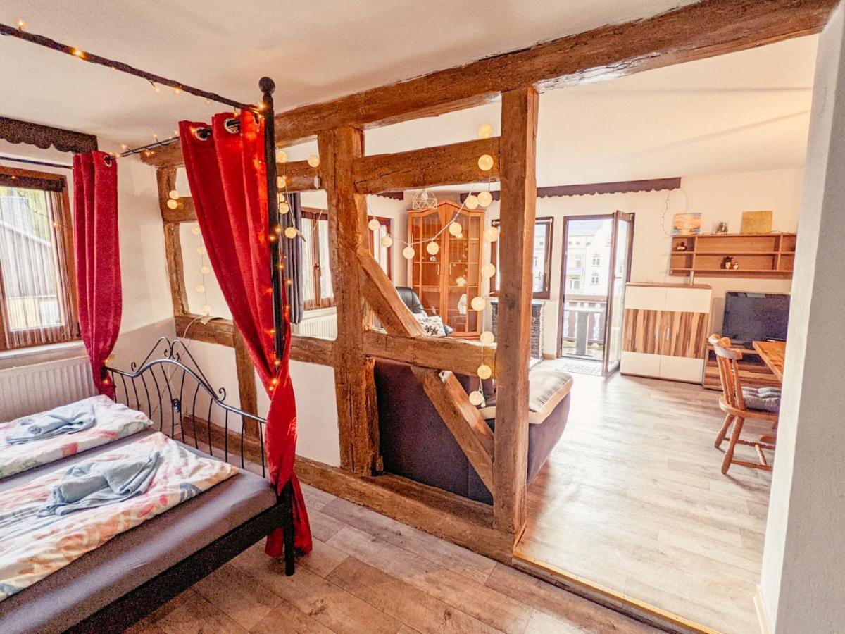 Ferienwohnung Urlaubstraum mit Pool, Terrasse&Fluss im Garten - UT Sebnitz Exterior foto