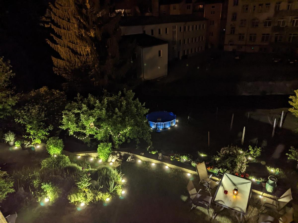 Ferienwohnung Urlaubstraum mit Pool, Terrasse&Fluss im Garten - UT Sebnitz Exterior foto