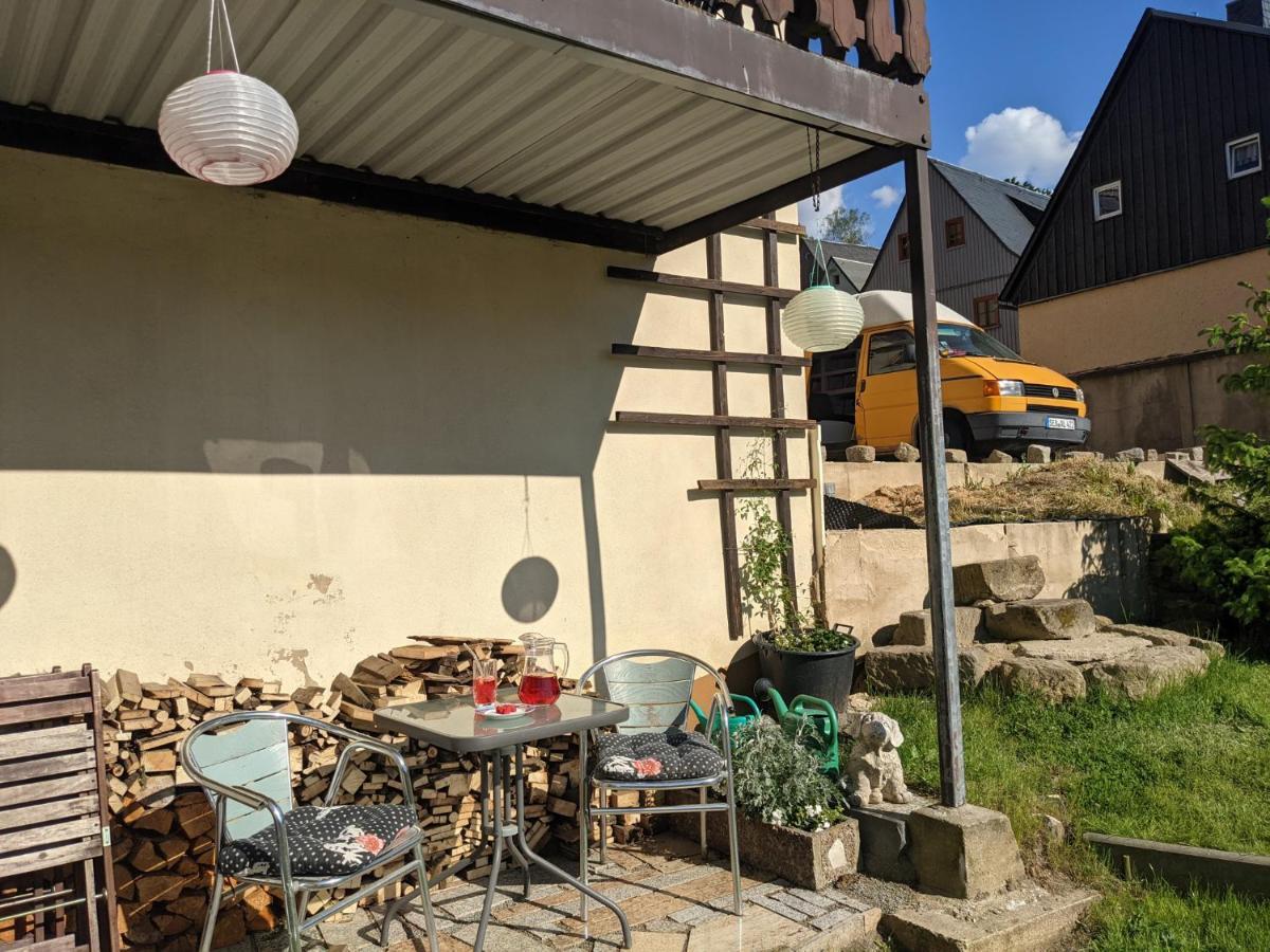 Ferienwohnung Urlaubstraum mit Pool, Terrasse&Fluss im Garten - UT Sebnitz Exterior foto